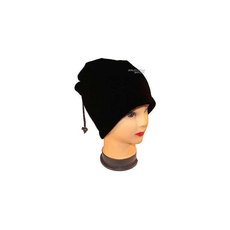 Scaldacollo donna uomo pile sciarpa berretta cappuccio laccio nero 2200