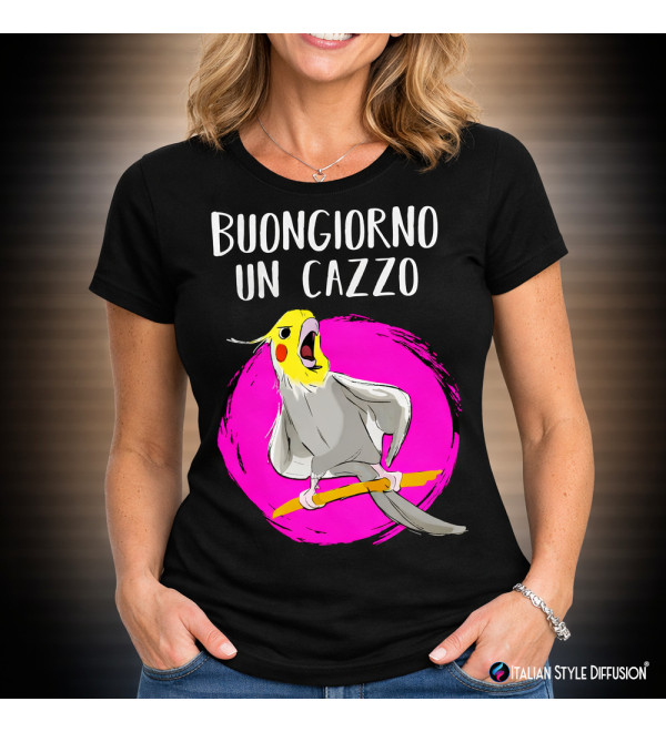 Maglietta “Buongiorno un cazzo” da donna | T-shirt divertente