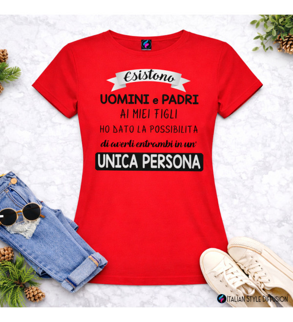 Maglietta papà divertente “Esistono uomini e padri” da uomo