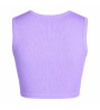 Schiena crop top a costine corto
