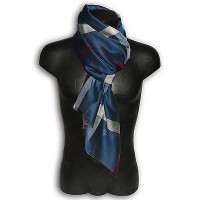 Pashmina sciarpa scarf uomo donna scozzese blu rosso bianco s