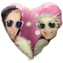 Cuscino a cuore personalizzato in alcantara