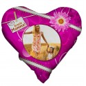 CUSCINO PERSONALIZZATO A CUORE MAMMA DONNA FIORI
