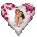 CUSCINO PERSONALIZZATO A CUORE FARFALLA BUTTERFLY