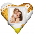 CUSCINO PERSONALIZZATO A CUORE  FIORI E MARGHERITE