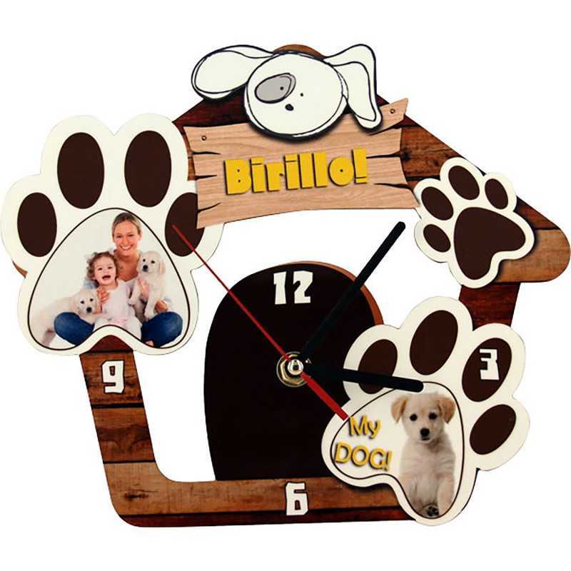 Orologio da muro personalizzato in mdf Dog