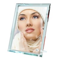 LUMENGLASS VETRO PERSONALIZZATO STAMPA PERSONALIZZATA + PIEDINO FOTO 23 X 18 CM