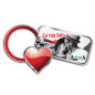 Stampa personalizzata porta tovagliolo in MDF legno San Valentino cuore rotondo