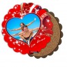 STAMPA PERSONALIZZATA SOTTO BICCHIERE IN MDF LEGNO E SUGHERO SAN VALENTINO FIORE