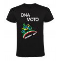 T-Shirt personalizzata bambino bambina nero DNA MOTO fronte e retro