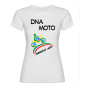 T-Shirt donna bianco DNA MOTO personalizzata fronte e retro