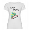 T-Shirt donna bianco DNA MOTO personalizzata fronte