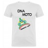 T-Shirt uomo BIANCO DNA MOTO personalizzata fronte e retro
