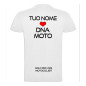 T-Shirt bambino bambina bianco DNA MOTO fronte e retro