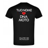 T-Shirt bambino bambina nero DNA MOTO fronte e retro