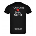 T-Shirt uomo nero DNA MOTO personalizzata retro