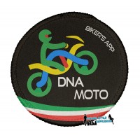 Patch DNA MOTO rotonda colore nero