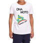 T-Shirt bambino bambina bianco DNA MOTO BASIC fronte