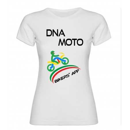 T-Shirt personalizzata donna bianco DNA MOTO basic