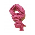 Sciarpa pasmina donna uomo unisex con frange morbida rosa acceso