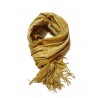 Sciarpa Pashmina Unisex Tinta Unita Slavata con Frange Giallo