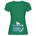 T-shirt Mamma Maschietto Baby Is Coming Premaman