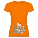 T-shirt Mamma Maschietto Baby Is Coming Premaman