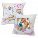 CUSCINO PERSONALIZZATO UNICORNO FOTO BIANCO