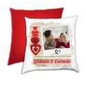 CUSCINO ROSSO PERSONALIZZATO SAN VALENTINO FOTO RICORDO