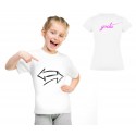 T-SHIRT BAMBINA FRONTE E RETRO COTONE STAMPA DIRETTA COLORE BIANCO