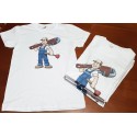 T-SHIRT IN PURO COTONE BAMBINO BIMBO FRONTE E RETRO