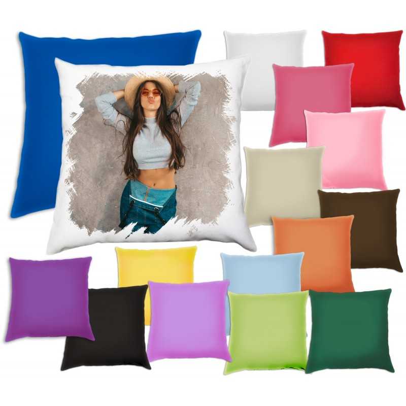 Cuscini bicolore personalizzati con foto