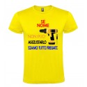 T-SHIRT FRASI SIMPATICHE PERSONALIZZATA MECCANICO NOME COLORE GIALLO