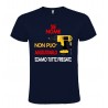T-SHIRT FRASI SIMPATICHE PERSONALIZZATA MECCANICO NOME COLORE BLU NAVY