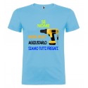 T-SHIRT FRASI SIMPATICHE PERSONALIZZATA MECCANICO NOME COLORE AZZURRO