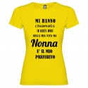 T-SHIRT PERSONALIZZATA PER LA NONNA È IL MIO PREFERITO COLORE GIALLO