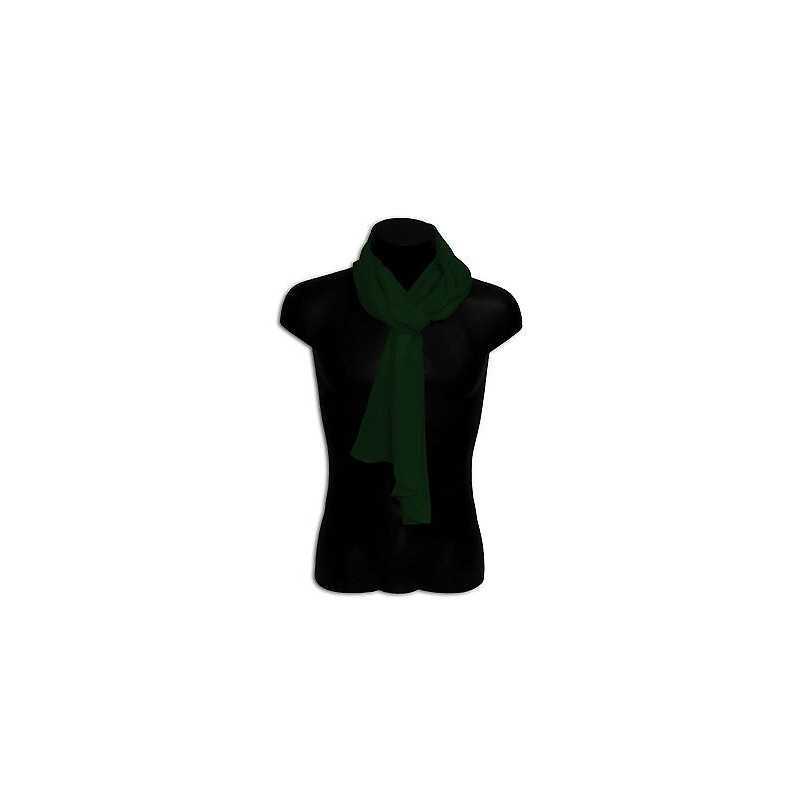 Pashmina seta sciarpa scarf uomo donna tinta unita basico colore verde scuro