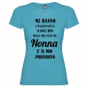 T-SHIRT PERSONALIZZATA PER LA NONNA È IL MIO PREFERITO COLORE TURCHESE