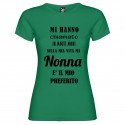 T-SHIRT PERSONALIZZATA PER LA NONNA È IL MIO PREFERITO COLORE VERDE