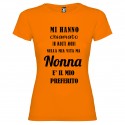T-SHIRT PERSONALIZZATA PER LA NONNA È IL MIO PREFERITO COLORE ARANCIO