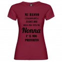 T-SHIRT PERSONALIZZATA PER LA NONNA È IL MIO PREFERITO COLORE BORDEAUX