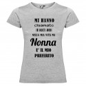 T-SHIRT PERSONALIZZATA PER LA NONNA È IL MIO PREFERITO COLORE GRIGIO