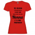 T-SHIRT PERSONALIZZATA PER LA NONNA È IL MIO PREFERITO COLORE ROSSO