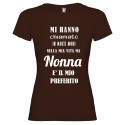 T-SHIRT PERSONALIZZATA PER LA NONNA È IL MIO PREFERITO COLORE MARRONE