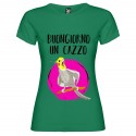 T-SHIRT PERSONALIZZATA DONNA BUONGIORNO UN CAZZO COLORE VERDE