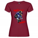 T-SHIRT PERSONALIZZATA PURO COTONE MOTO FIGHT FOR YOUR DREAMS COLORE BORDEAUX
