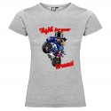 T-SHIRT PERSONALIZZATA PURO COTONE MOTO FIGHT FOR YOUR DREAMS COLORE GRIGIO