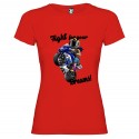 T-SHIRT PERSONALIZZATA PURO COTONE MOTO FIGHT FOR YOUR DREAMS COLORE ROSSO