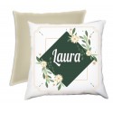 CUSCINO PERSONALIZZATO QUADRATO BEIGE BICOLORE