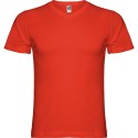 T-SHIRT SCOLLO A V SAMOYEDO PERSONALIZZATA UOMO COLORE ROSSO